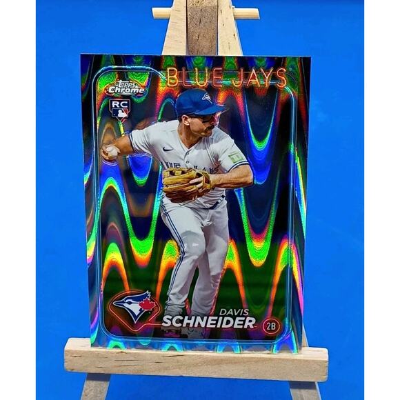 2024 Topps Chrome - Davis Schneider #290 RayWave Refractor (RC) - Picture 2 of 5